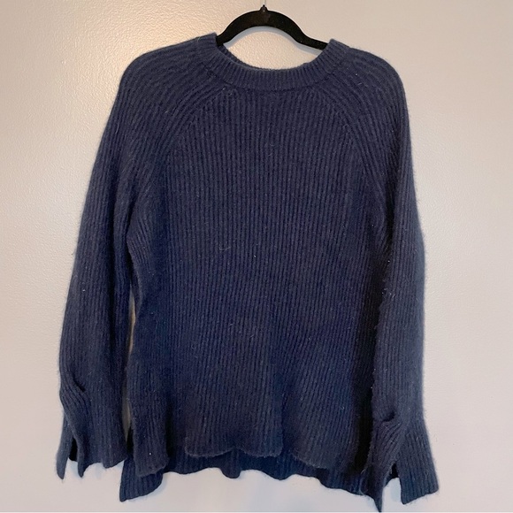 J Crew Collection| 100% Cashmere Crewneck Sweater side slits tunic - Picture 1 of 5
